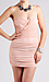 Mesh Gathered Strapless Dress Thumb 1