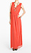Studded Shoulder Faux Wrap Maxi Thumb 1