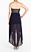 Dark Chiffon High-Low Slit Dress Thumb 3