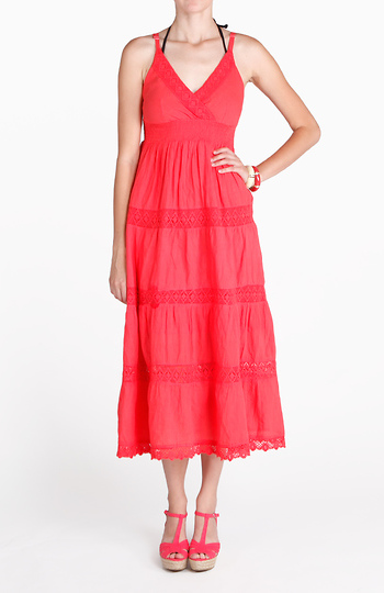 Crochet Tiered Maxi Dress Slide 1