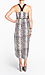 Snake Print Woven Back Hi-Low Dress Thumb 3