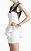 Classic Mesh Contrast Peplum Dress Thumb 2