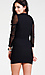 Mesh Sleeve Little Black Dress Thumb 3