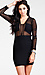 Mesh Sleeve Little Black Dress Thumb 1