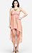 Rosette High Low Strapless Dress Thumb 1