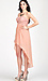 Rosette High Low Strapless Dress Thumb 2