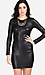 Ruched Faux Leather Mini Dress Thumb 1