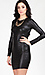 Ruched Faux Leather Mini Dress Thumb 2