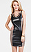 Leather Panel Mini Dress Thumb 1