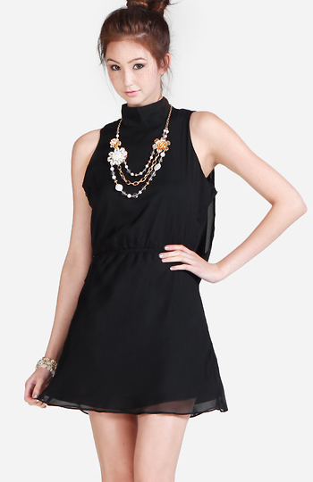Drape Back Dress Slide 1