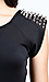 Studded Shoulder Peplum Dress Thumb 4