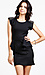 Studded Shoulder Peplum Dress Thumb 1