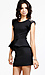 Studded Shoulder Peplum Dress Thumb 2
