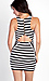 Striped Open Back Dress Thumb 3