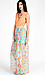 Floral Print Slit Maxi Dress Thumb 2