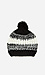 Striped Pom-Pom Beanie Thumb 1