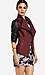 Leatherette Sleeve Twill Jacket Thumb 3