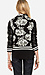 Floral and Leatherette Varsity Jacket Thumb 2