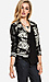 Floral and Leatherette Varsity Jacket Thumb 3