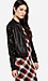 Lace and Leatherette Varsity Jacket Thumb 3