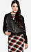 Lace and Leatherette Varsity Jacket Thumb 4