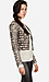 Striped Leatherette and Mesh Jacket Thumb 3