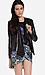 Line & Dot Matte Sequin Draped Jacket Thumb 2