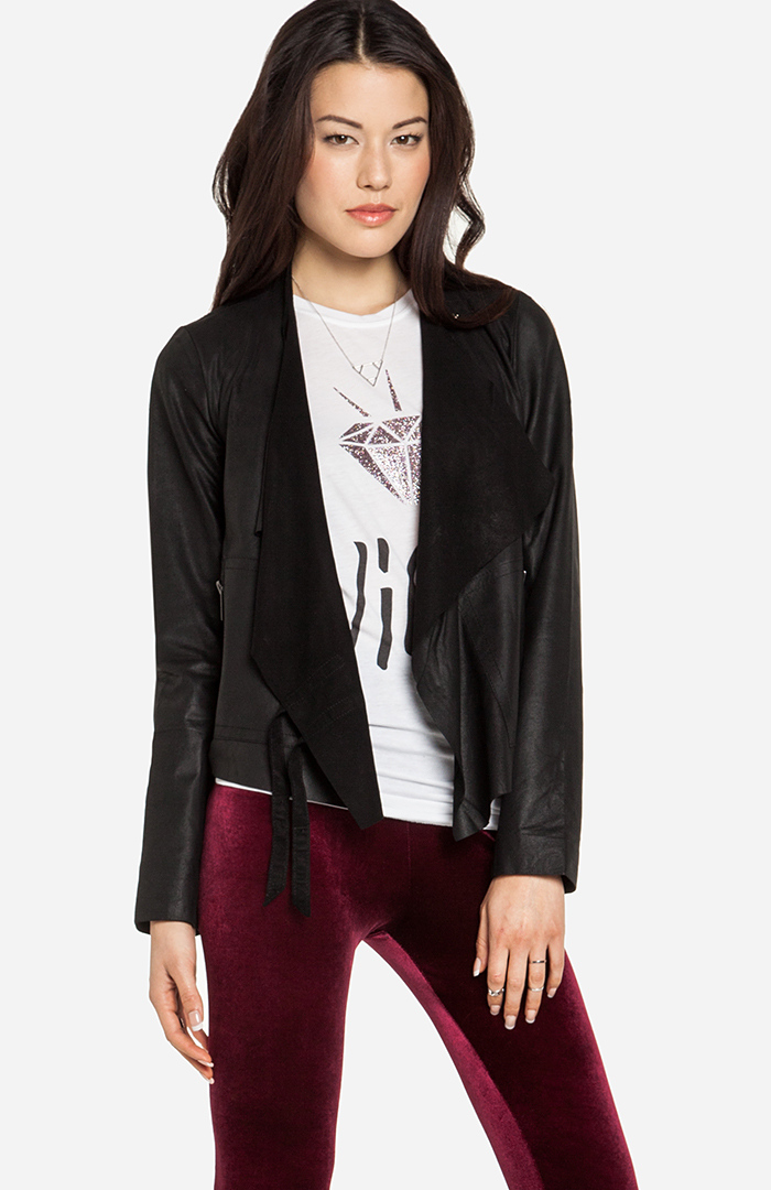 BB Dakota Lux Leather Jacket in Black | DAILYLOOK