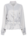 Thierry Ruffle Hem Bomber Jacket