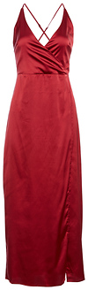 Surplice Sleeveless Slit Dress