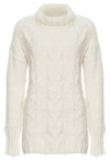 Mystree Turtleneck Cable Knit Sweater