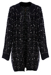 Renee C Basket Weave Knitted Long Jacket