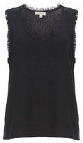V-Neck Sleeveless Frayed Top