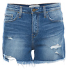 High Rise Raw Hem Shorts