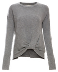 Front Knot Long Sleeve Sweater
