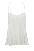 Swiss Dot Cami With Lace Trim Detail