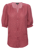 Smocked Sleeve Button Down Top