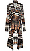 Striped Pattern Long Cardigan Thumb 1