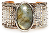 Mikal Winn Mesh and Labradorite Cuff Bracelet