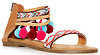 Z & L Embroidered Ankle Wrap Sandals
