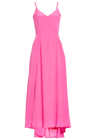 Line & Dot Grace Silk Cami Dress in Pink | DAILYLOOK