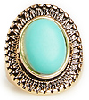 DAILYLOOK Turquoise Shield Ring