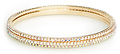 DAILYLOOK Iridescent Rhinestone Bangle Bracelet Set