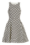 Lucy Paris Diamond Grid Fit and Flare Dress