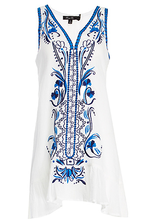 Embroidered Vacation Tunic Slide 1