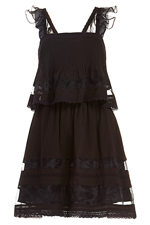 J.O.A. Lace Strap Tiered Dress Slide 1