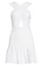 Line & Dot Crossover Neck Eyelet Lace Dress Thumb 1