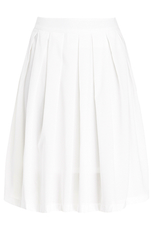 A-Line Pleated Midi Skirt Slide 1