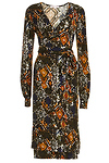 DAILYLOOK Printed Jersey Knit Wrap Dress