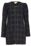 Harlyn Georgette Plaid Coat
